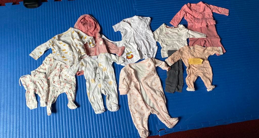 Babypakjes en rompertjes set - maat 50-56, Ophalen of Verzenden, Zo goed als nieuw, Meisje, Setje