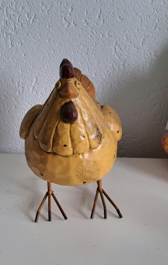 Decoratieve kip met metalen poten, Ophalen of Verzenden