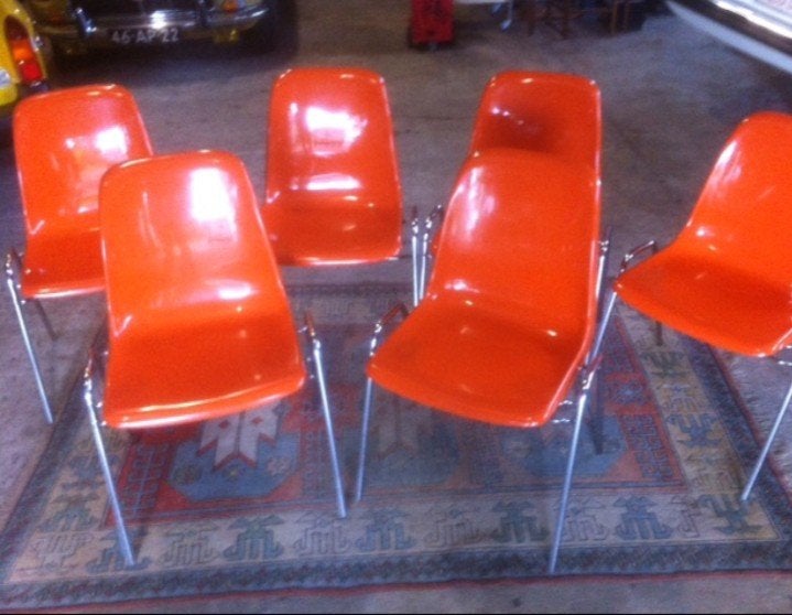6 retro Drabert design stoelen

495 Minden, Ophalen, Gebruikt, Overige kleuren, Drabert