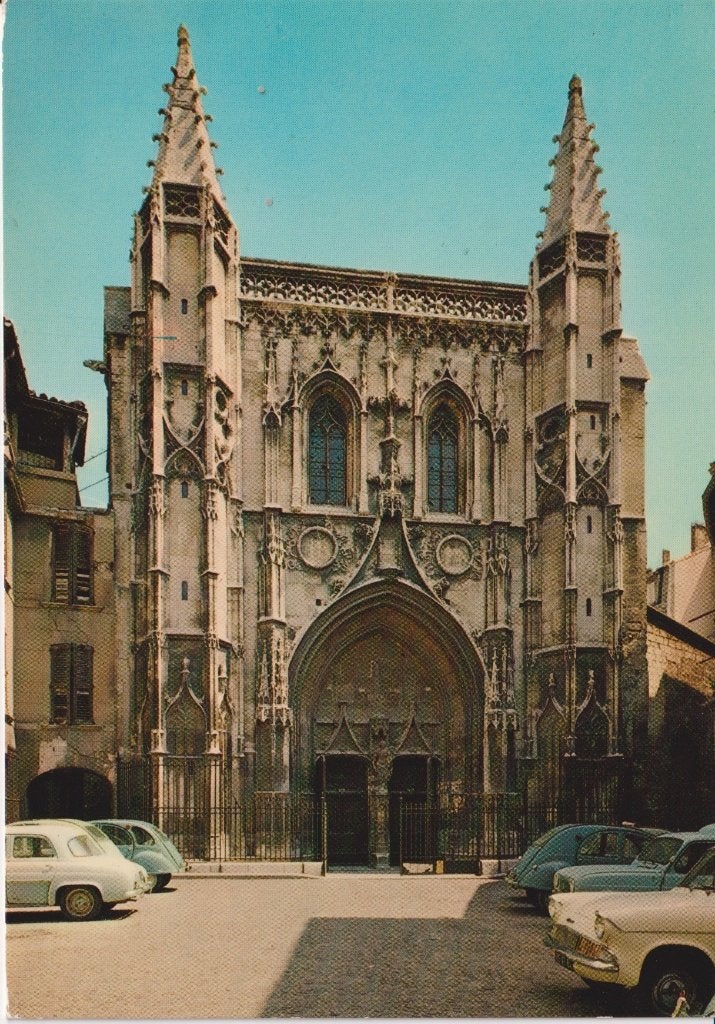 Frankrijk, Avignon met auto's, Renault Dauphine, Ford Anglia, Ophalen of Verzenden, 1960 tot 1980, Ongelopen, Frankrijk