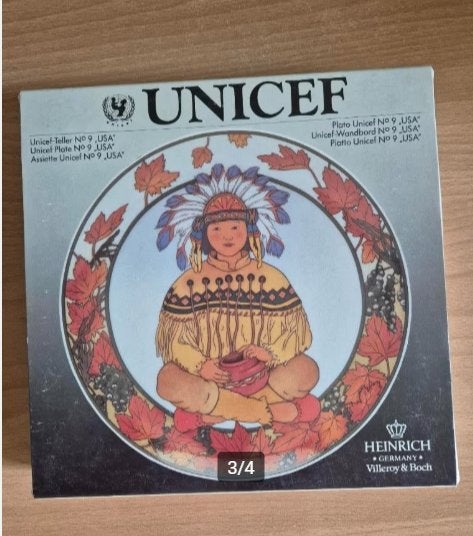 Bord Unicef nr. 9 U.S.A. - Heinrich - Villeroy & Boch, Verzenden