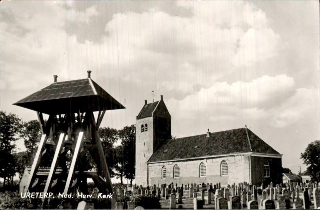 Ureterp - Ned. Herv. Kerk - Klokkenstoel, Ophalen of Verzenden, 1940 tot 1960, Ongelopen, Friesland