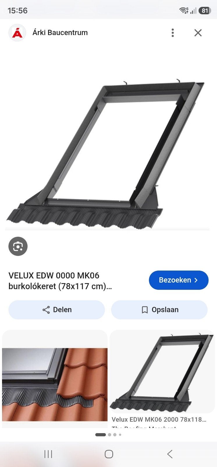 gootstukken velux nieuw in doos EDW MK 06 0000, Ophalen of Verzenden, Nieuw, Minder dan 80 cm, Dakraam