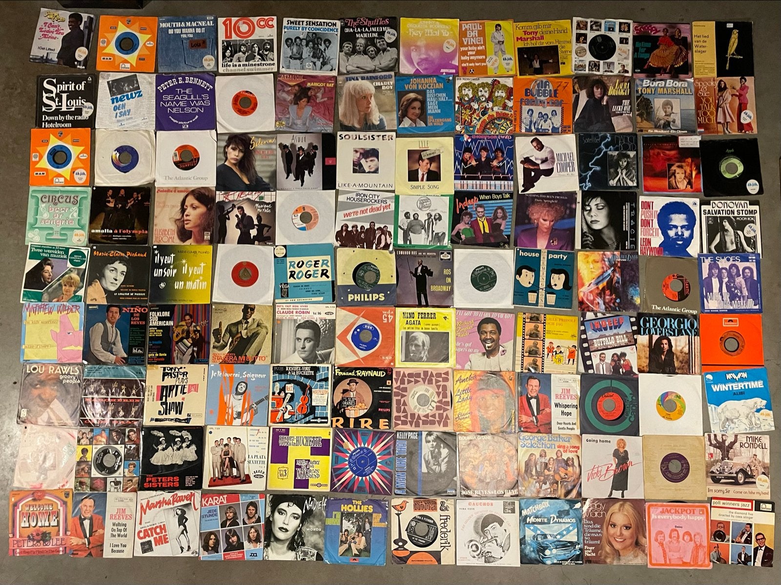 Collectie Singles vinyl van 126 stuks, Gebruikt, Overige genres, 7 inch, Ophalen of Verzenden