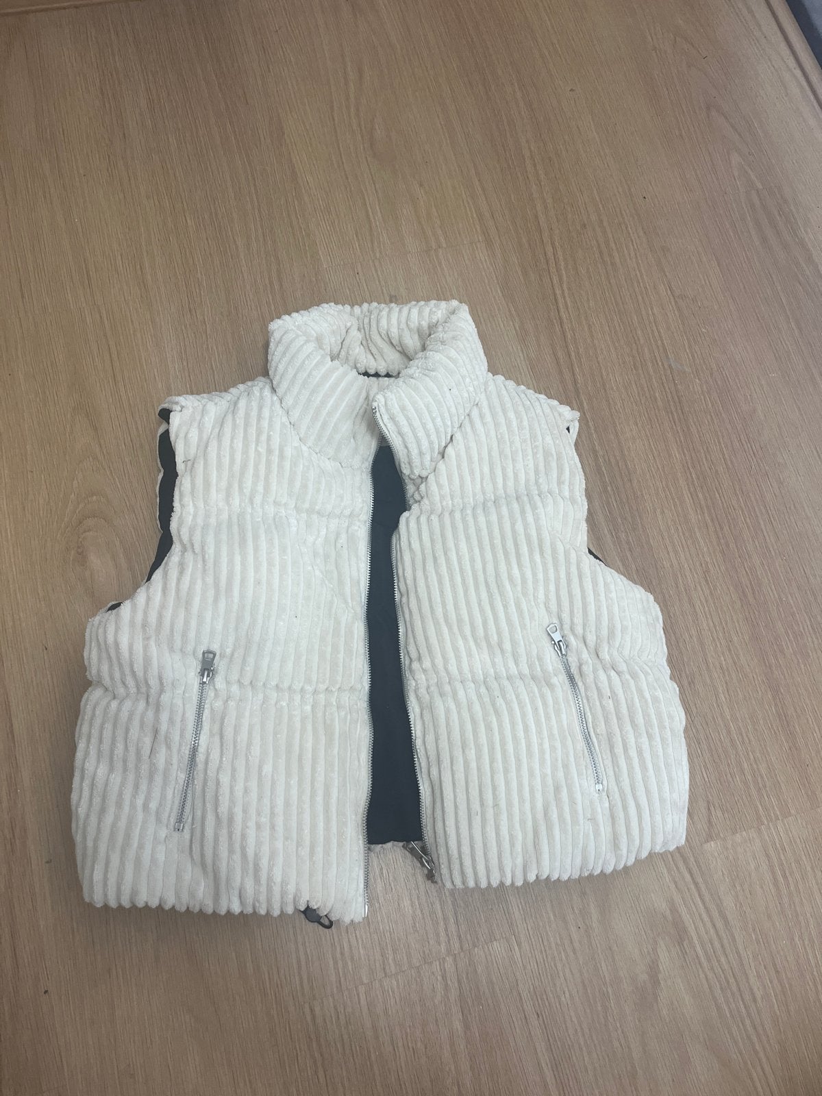 FB Sister corduroy bodywarmer maat S, Kleding | Dames, Bodywarmers, Ophalen of Verzenden, Zo goed als nieuw, Maat 36 (S), Beige