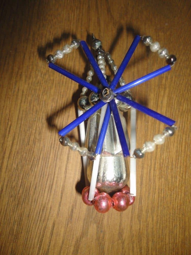 Mooie oude glazen kerstbal gablonzer vorm van een molen, Diversen, Ophalen of Verzenden, Gebruikt