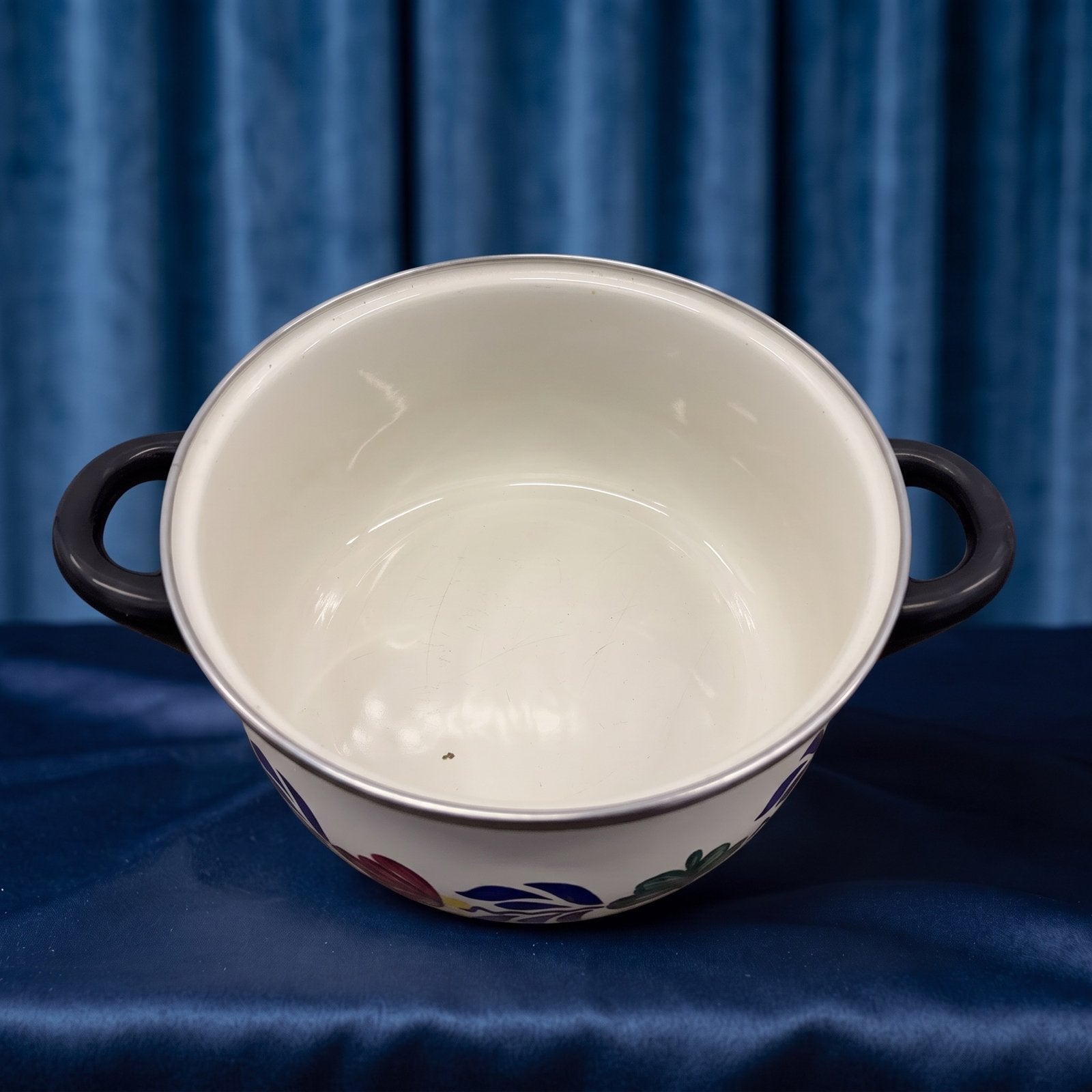 Zee mooie boerenbont kookpan 21cm doorsnede, Ophalen of Verzenden