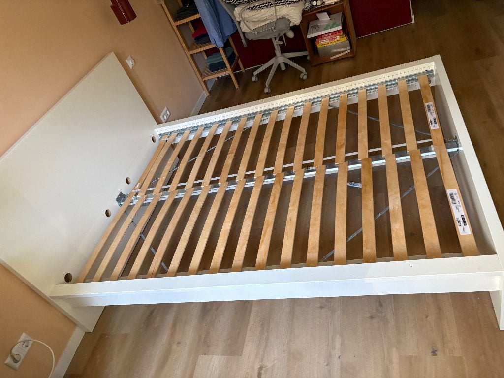 Bed malm IKEA, Ophalen, Gebruikt, Wit, 140 cm