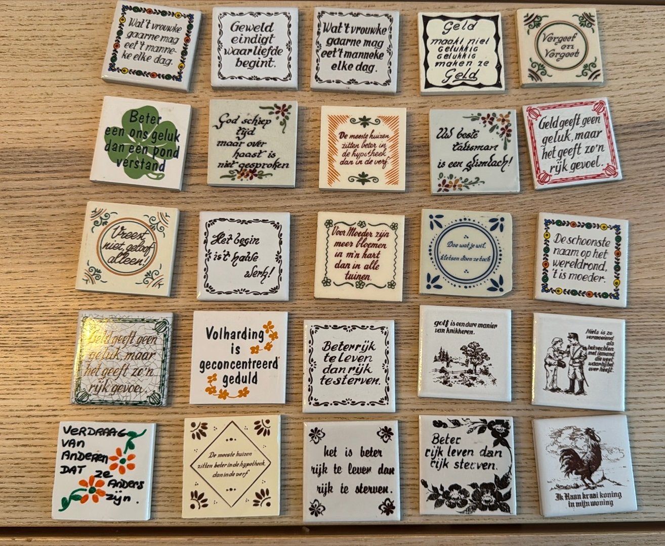 Diverse tegeltjes met spreuken, Verzenden