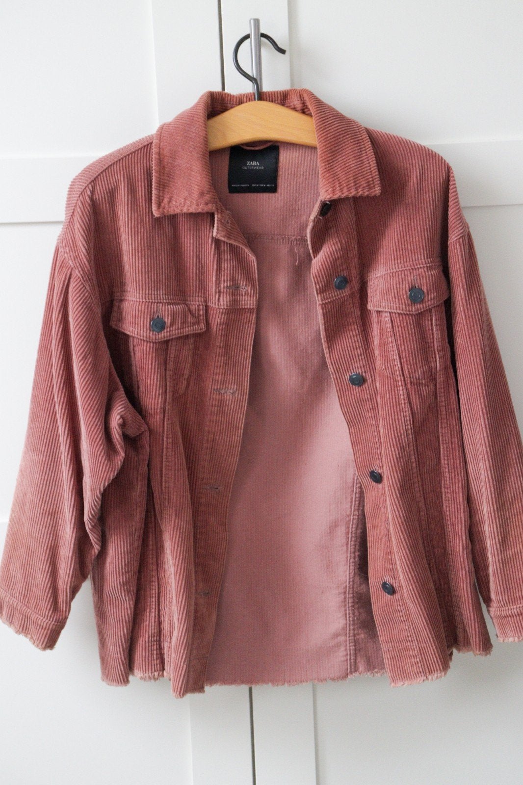 Zara ribfluwelen jasje in roze - Maat M, Maat 38/40 (M), Zara, Ophalen of Verzenden, Roze