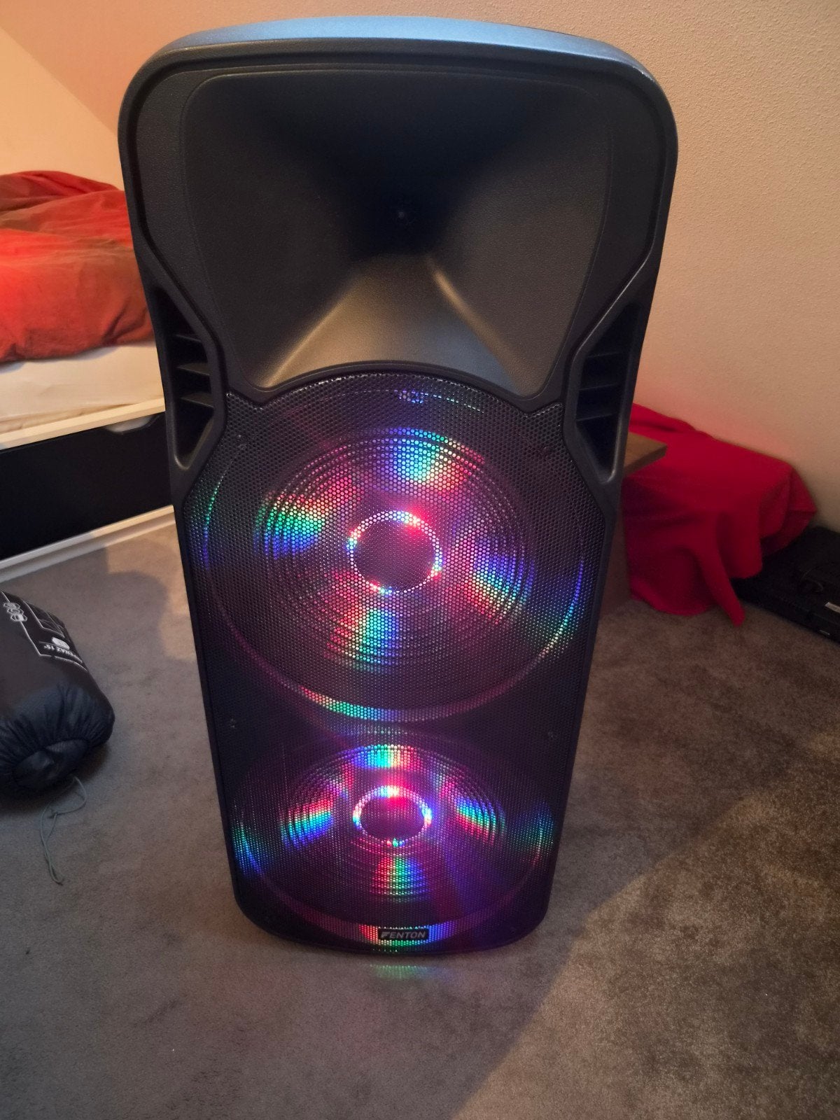 Foto 2 van Fenton FT215LED Party Speaker 1600w,Lichteffecten,Microfoons