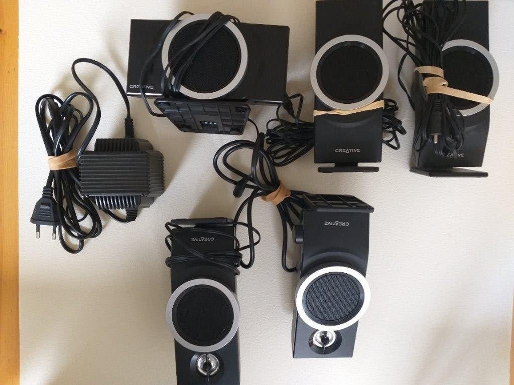 Creative Inspire T6100 surround sound set compleet subwoofer, Computers en Software, Pc speakers, Ophalen of Verzenden, Zo goed als nieuw
