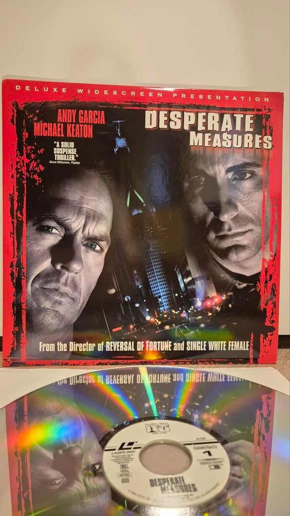 Desperate Measures Ac-3 Laserdisc, Beschermende buitenhoes, Ophalen of Verzenden, Zo goed als nieuw, 12 inch
