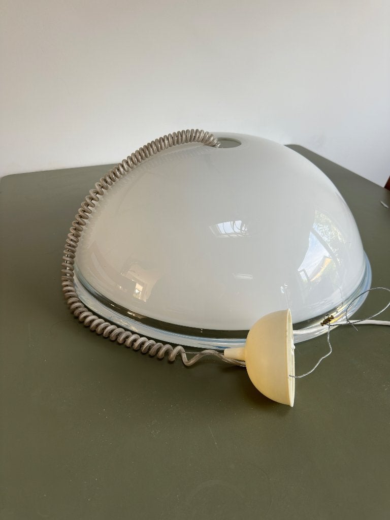 Vintage 'Samo' hanglamp – Leucos – Murano glas (50cm), Ophalen of Verzenden, Zo goed als nieuw, Glas, Vintage jaren 70