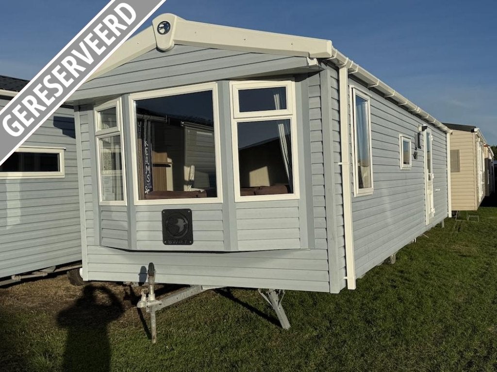 Swift compact winterhard chalet onderhoudsarm met CV, Caravans en Kamperen, Stacaravans, Tot en met 4