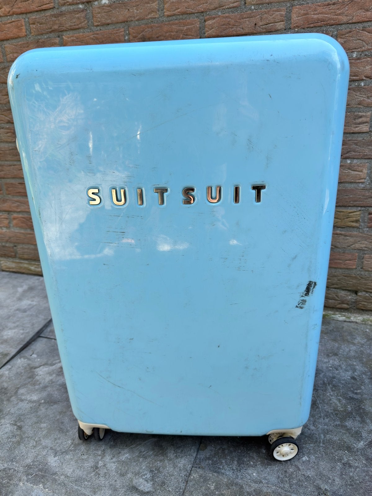 SUITSUIT Koffer XL- Lichtblauw met Wieltjes, Ophalen, Gebruikt, Hard kunststof, 70 cm of meer