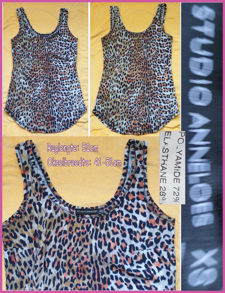 STUDIO ANNELOES panter top_singlet maat XS/S nieuw, Studio Anneloes, Bruin, Nieuw, Ophalen of Verzenden