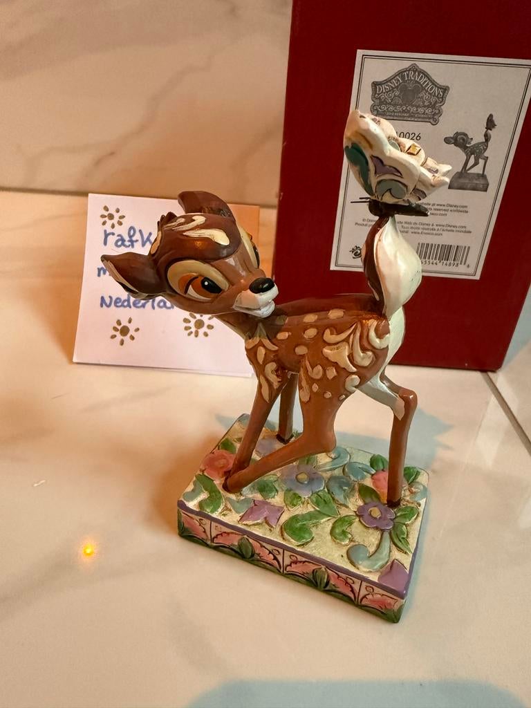 Disney Traditions Bambi "Wonder of Spring" beeldje met doos, Ophalen of Verzenden, Bambi of Dumbo, Zo goed als nieuw, Beeldje of Figuurtje