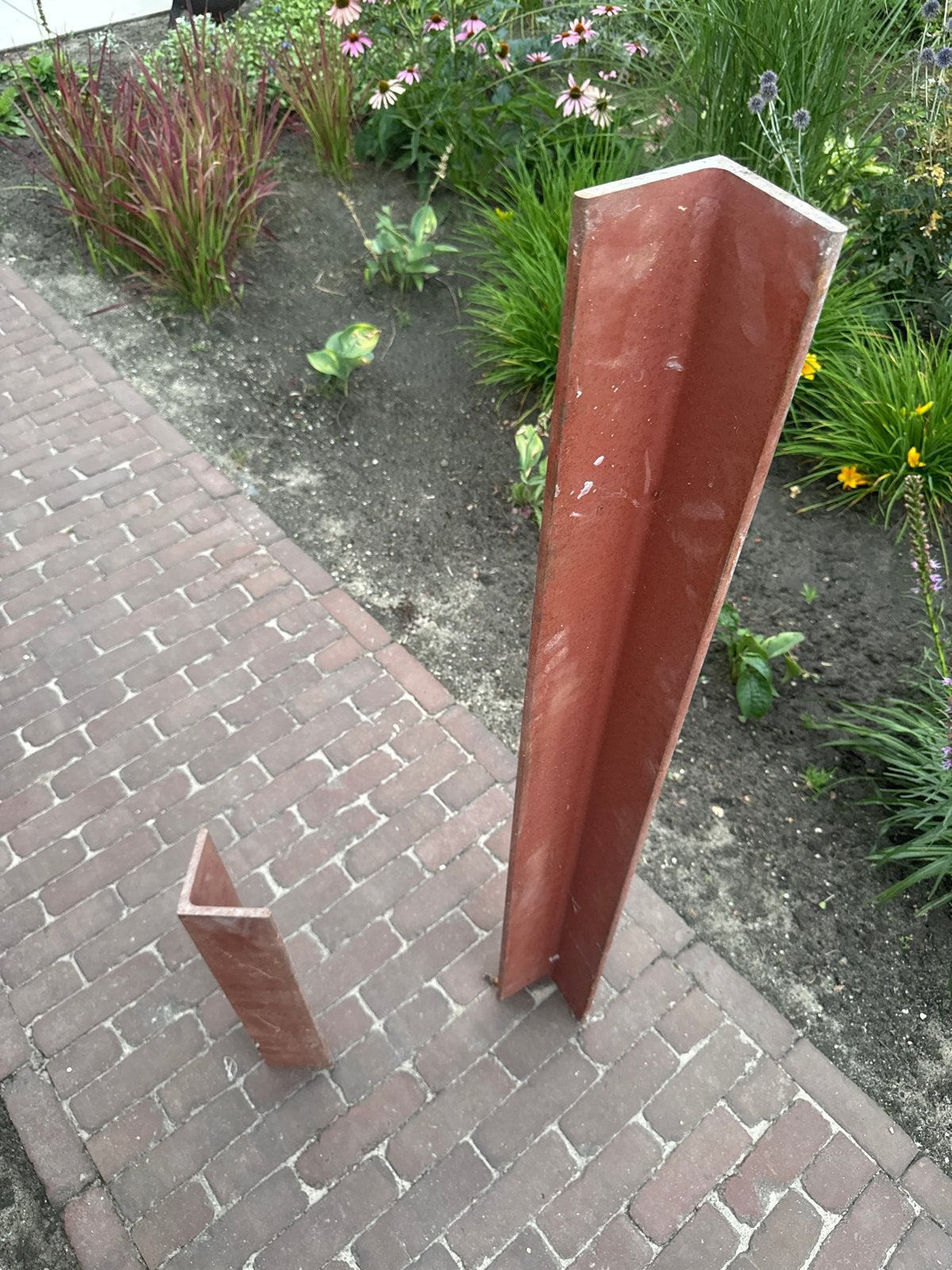 Stalen lateien 10x10 - 120 cm en 50 cm lang, Doe-het-zelf en Verbouw, Ophalen of Verzenden, Gebruikt, Minder dan 200 cm, Balk