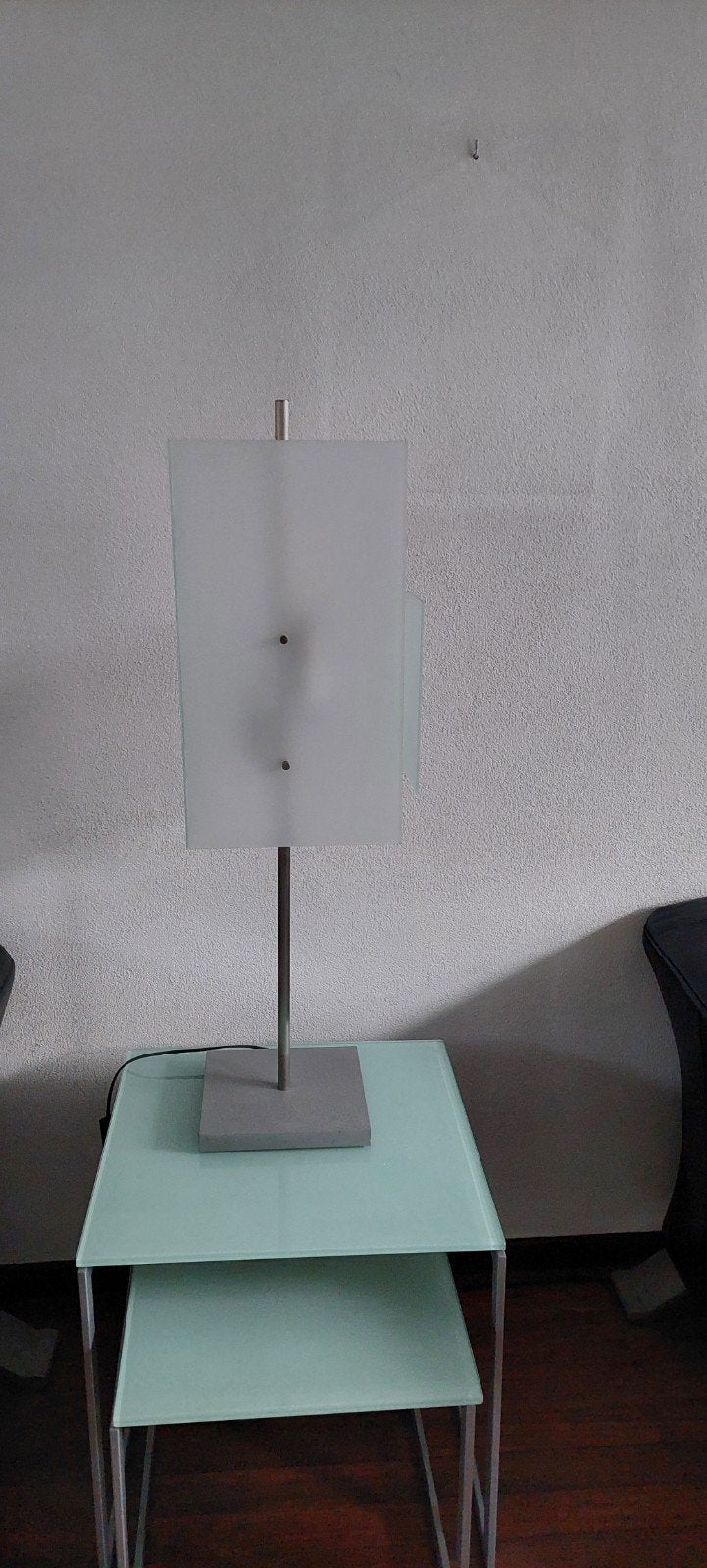 Rolf Benz Design Tafellamp - Melkglas en Metaal, Ophalen, Gebruikt, Overige merken, Wit