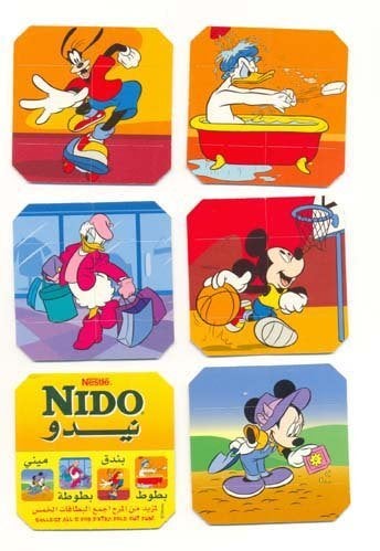 5 Disney Uitvouw kaartjes - Nestlé, Ophalen of Verzenden, Overige figuren, Beeldje of Figuurtje