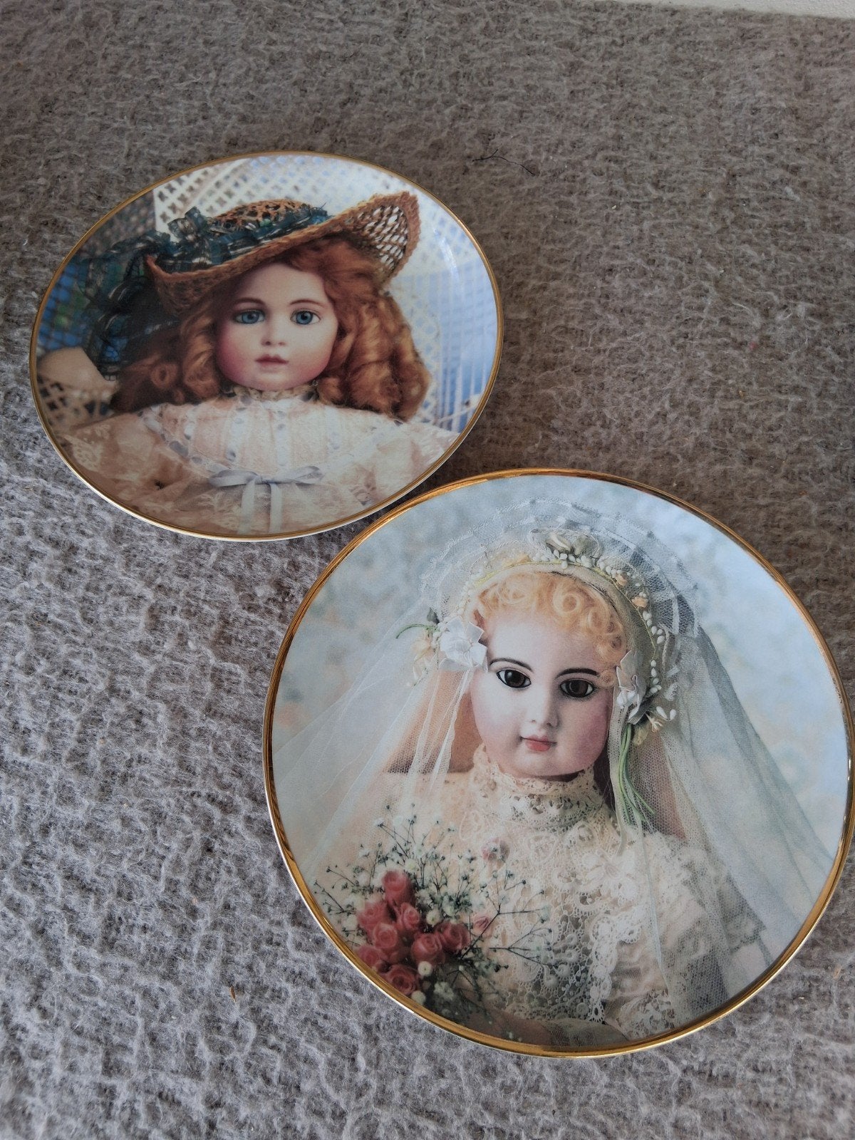 franklin mint the antique doll wandborden, Antiek en Kunst, Ophalen