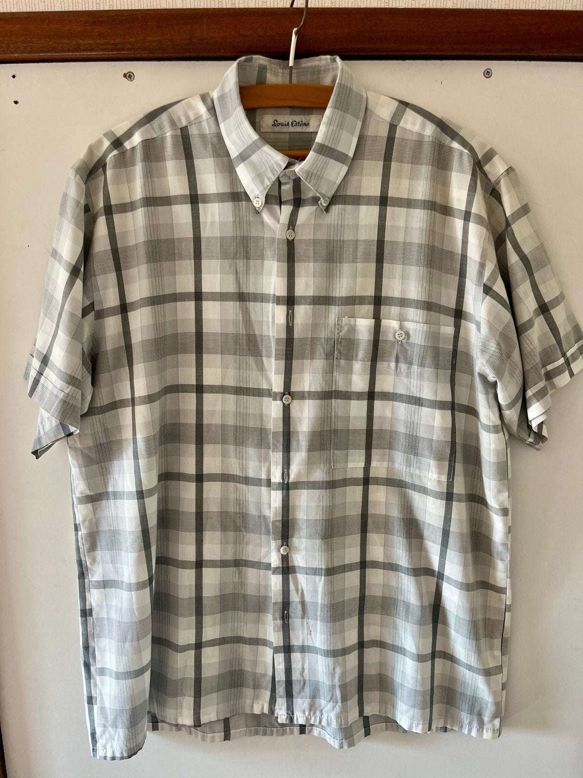 Retro Louis Estère overhemd korte mouw maat M, Ophalen of Verzenden, Gedragen, Meerkleurig, Halswijdte 39/40 (M)