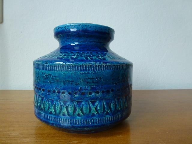 Bitossi vintage vaas Rimini Blue van Aldo Londi, Verzenden