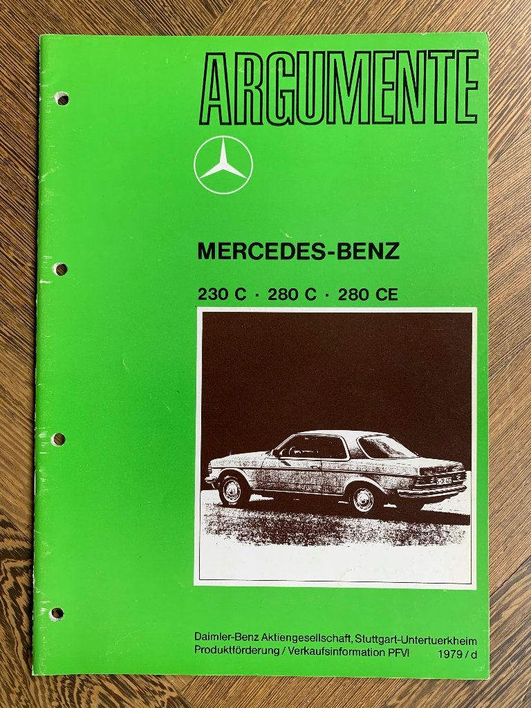 Argumente Mercedes-Benz 230C 280C 280CE C123 1979 nieuw, Nieuw, Mercedes-Benz, Mercedes, Ophalen of Verzenden