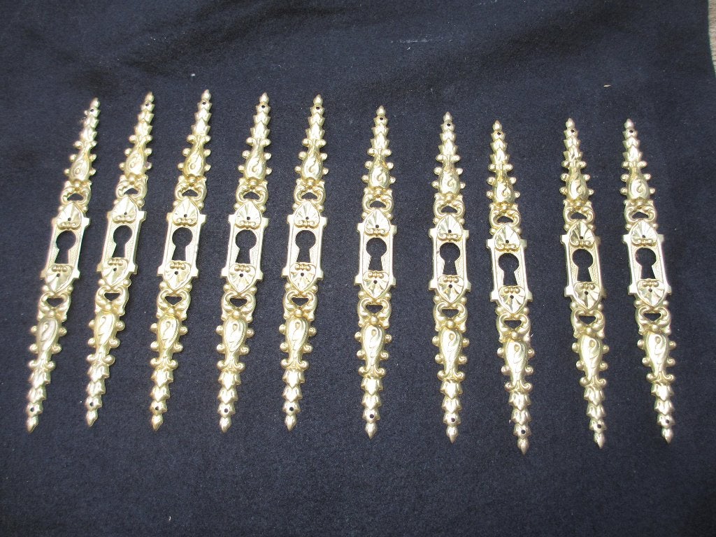 Messing kastbeslag  koperen beslag met sleutelgat 16cm, Ophalen of Verzenden, Zo goed als nieuw, Koper of Messing, Overige typen