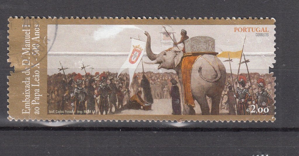 Portugal 2014 Mi nr 3969 , Hanno, de witte olifant, Ophalen of Verzenden, Portugal, Gestempeld
