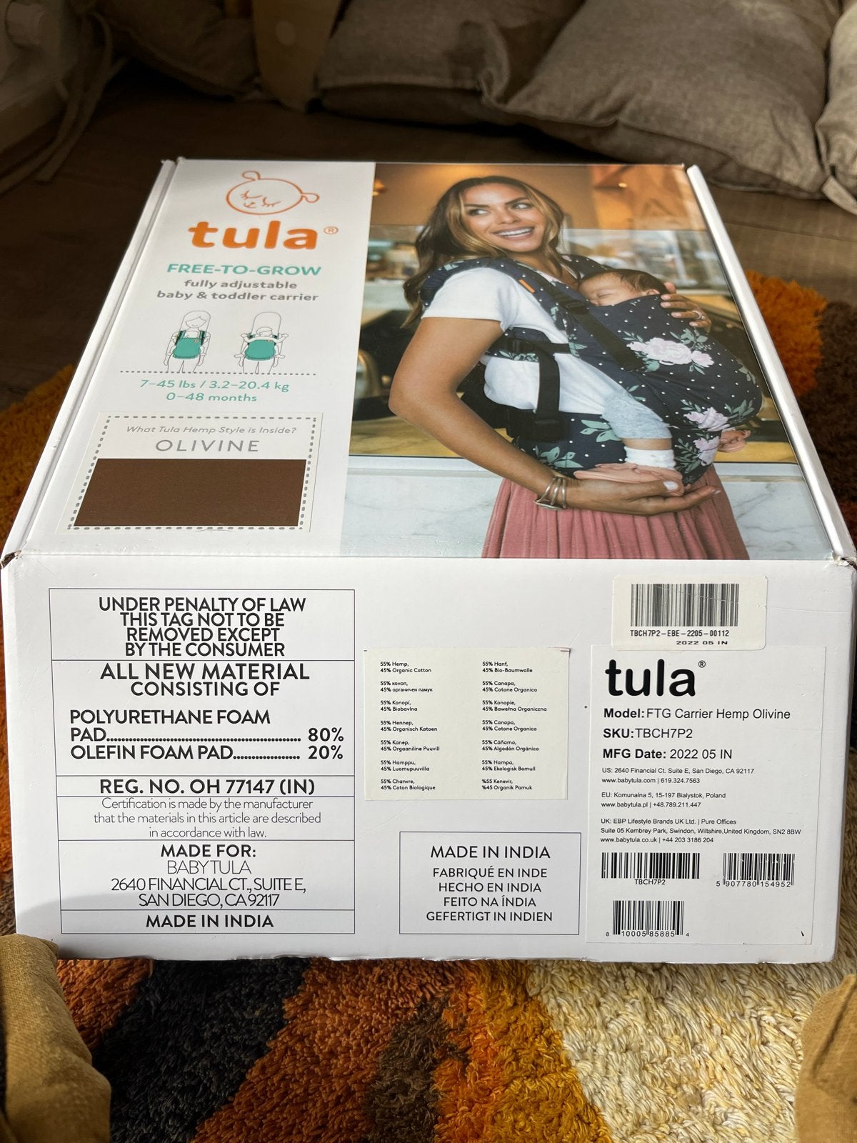 Tula Free-to-Grow Draagzak - Olivine, Overige merken, Buik of Rug, Ophalen of Verzenden, Zo goed als nieuw