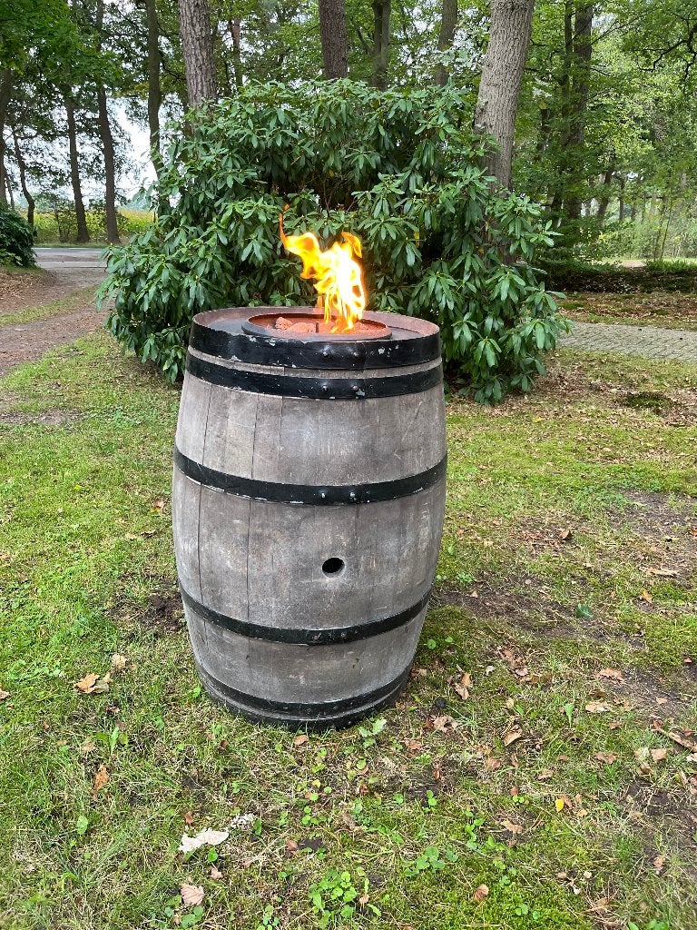 Wijnvat met brander, Tuin en Terras, Ophalen, Gebruikt, Rond, 60 tot 100 cm