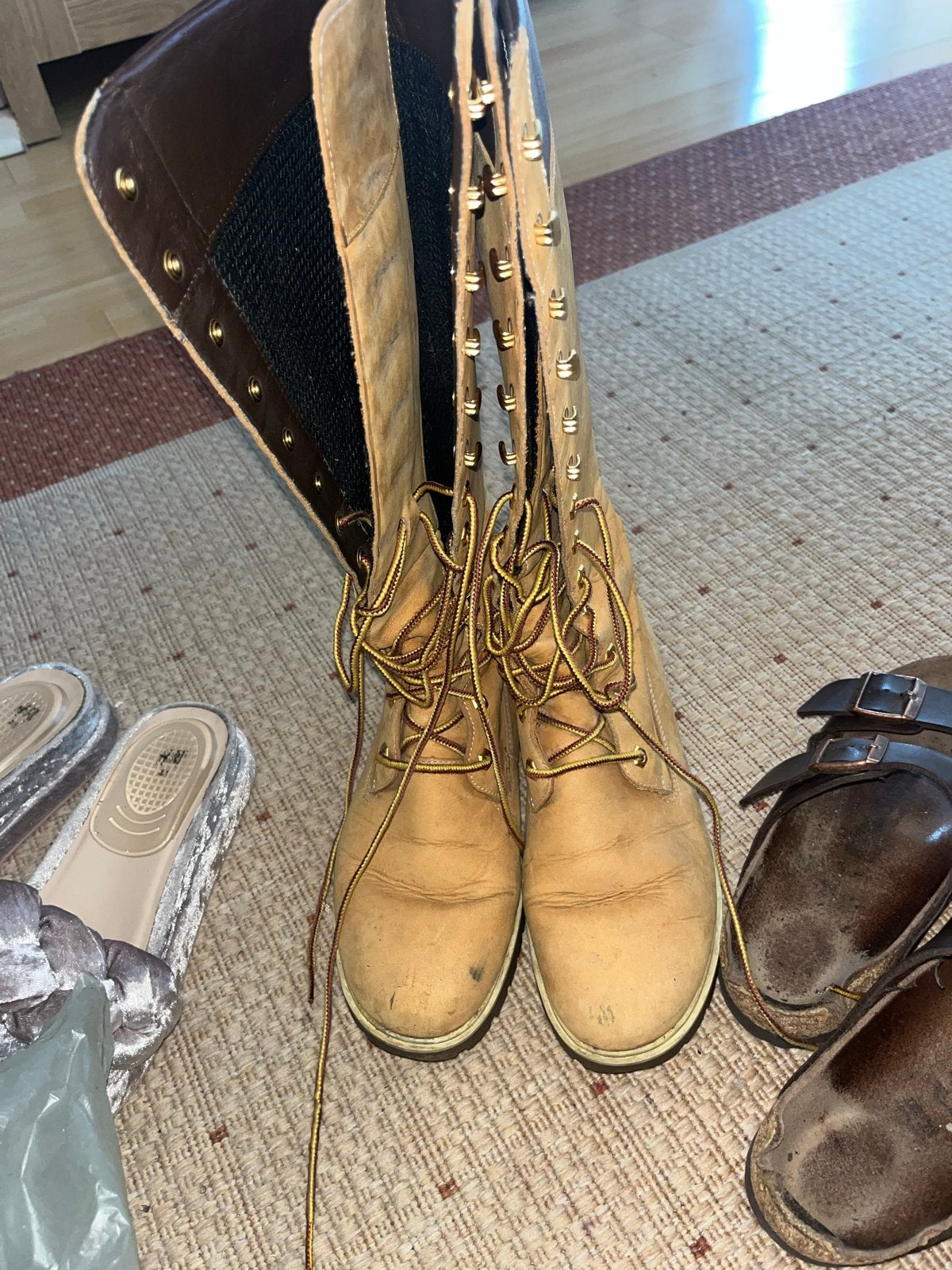 Timberland laarzen maat 40, Ophalen of Verzenden, Gedragen, Bruin, Hoge laarzen
