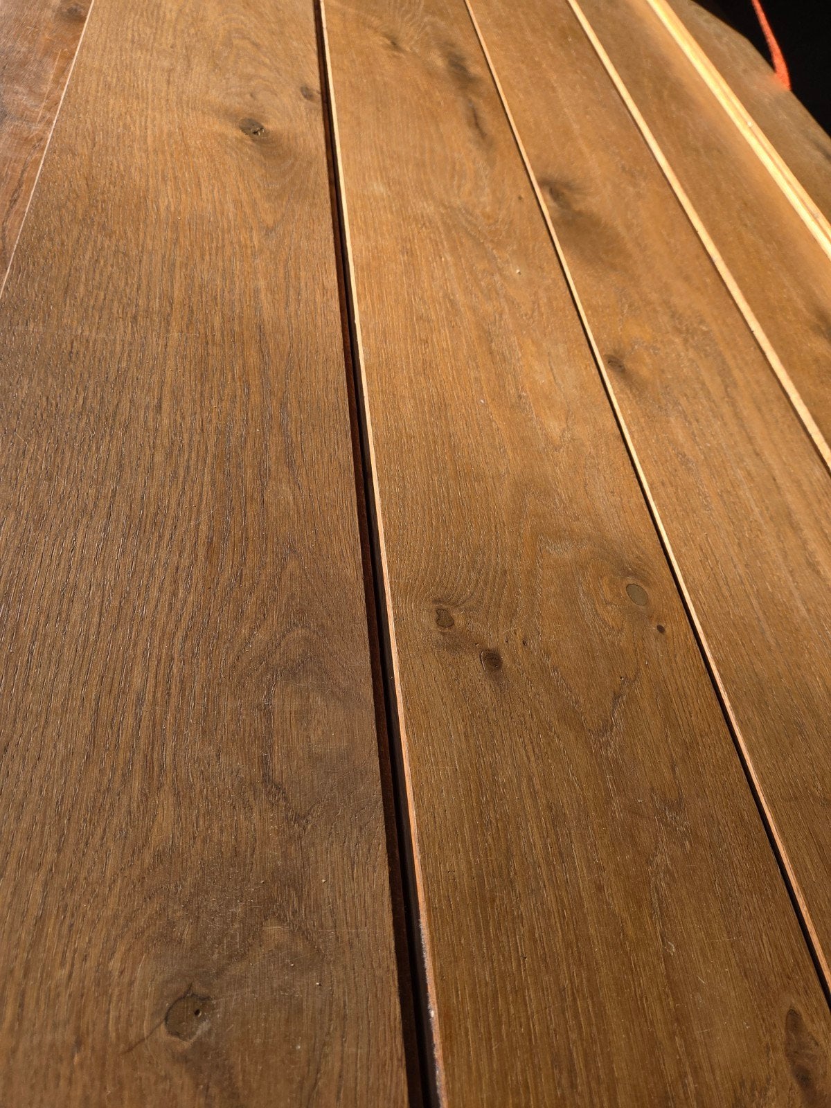 Massief eiken houten vloer 50m2, Ophalen, Gebruikt, Vloerdelen of -planken, 10 m² of meer