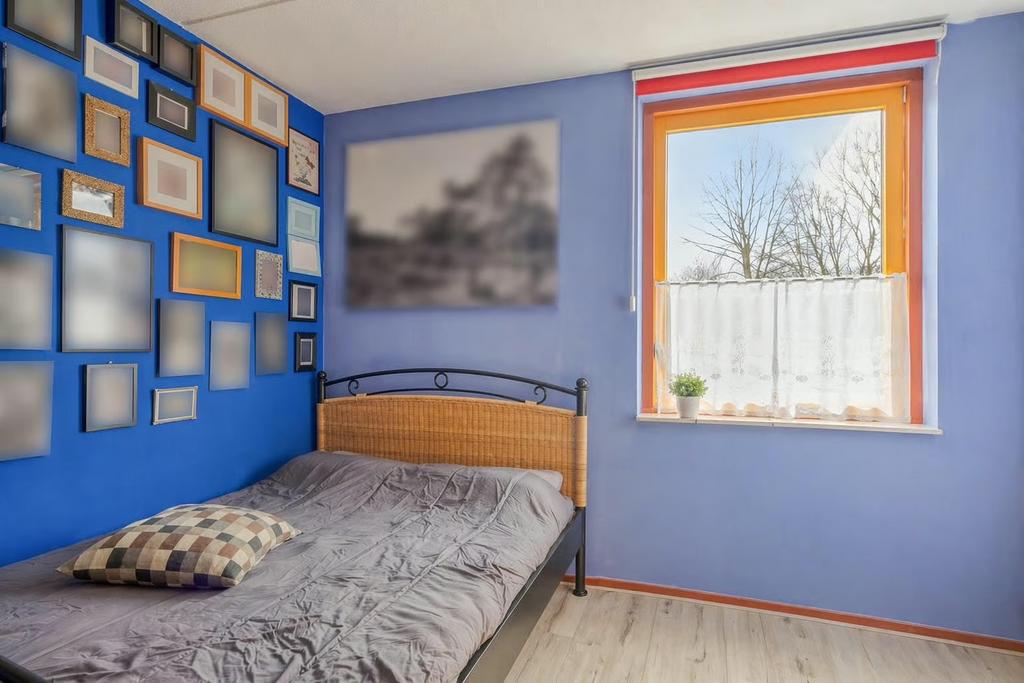 Tweepersoonsbed 140x200 met bodems, nachtkastjes en matras, Ophalen, Bruin, Tweepersoons, 140 cm