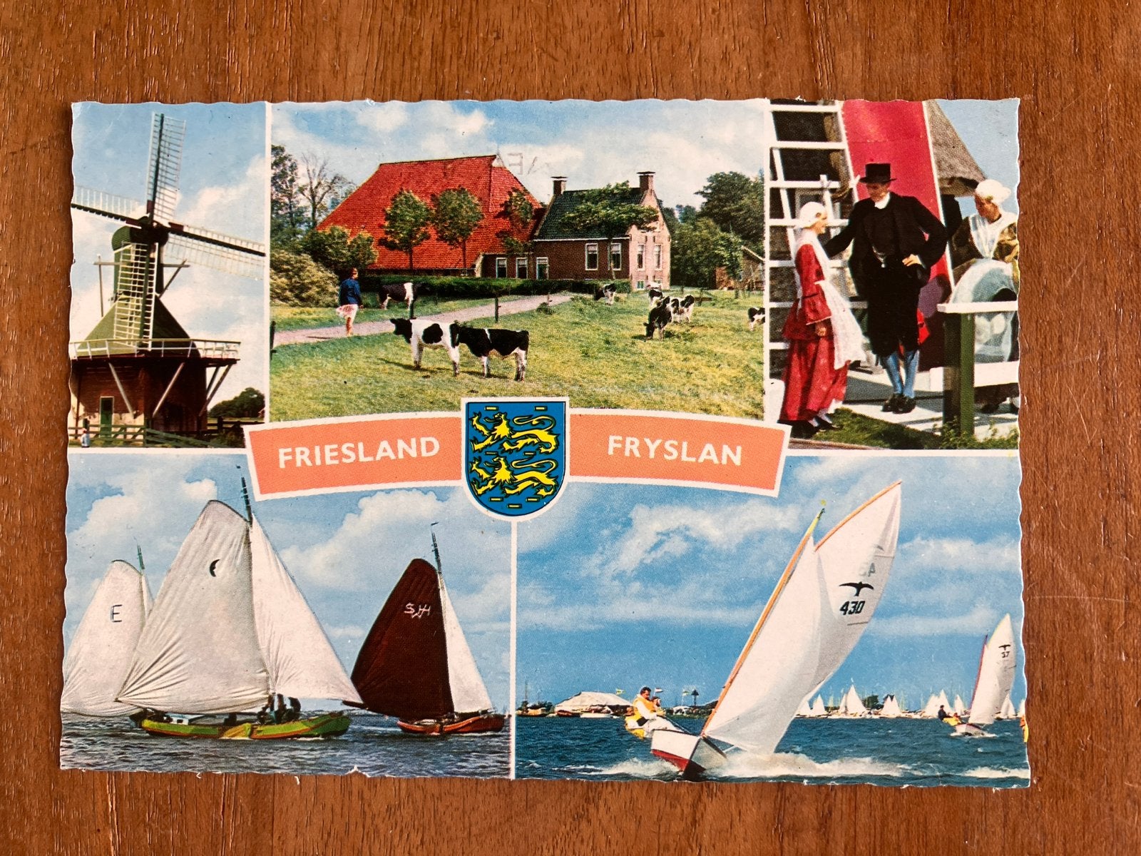Friesland - Molen, Boerderij, Zeilen, Skûtsjesilen 1971, Ophalen of Verzenden, 1960 tot 1980, Gelopen, Friesland