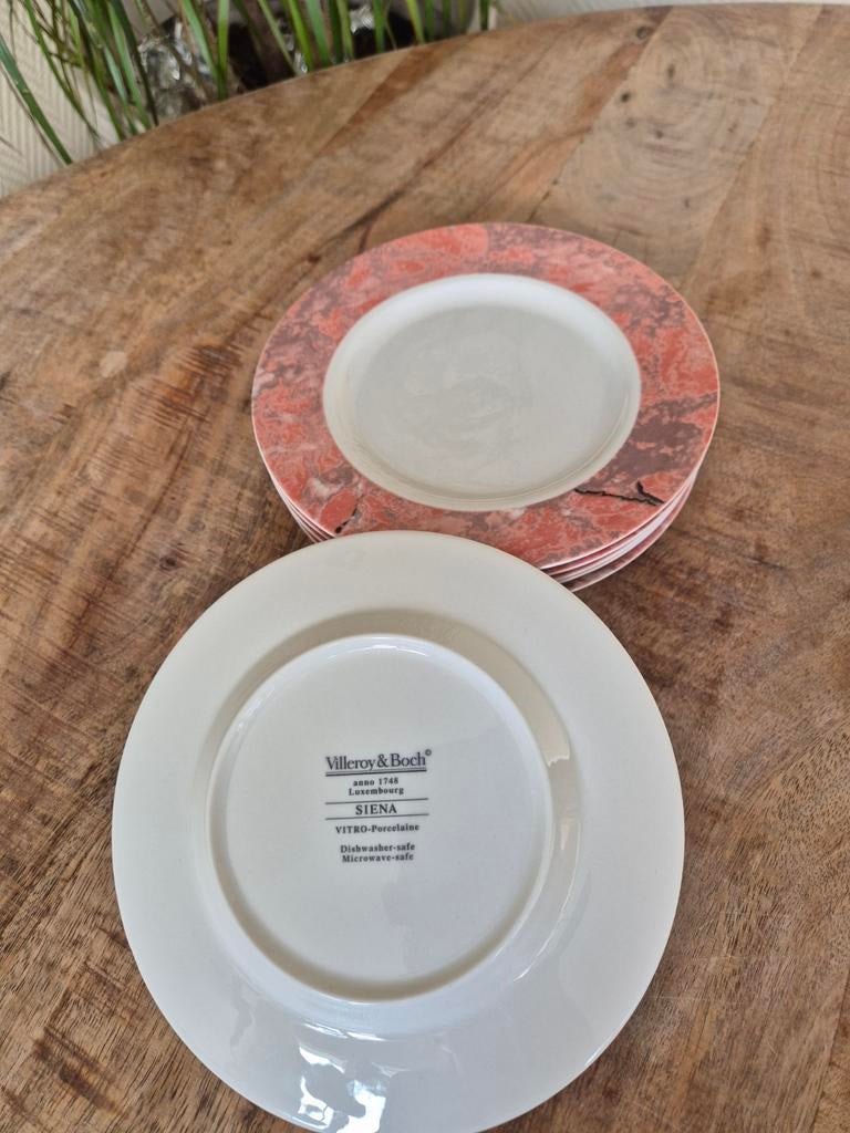 Villeroy & Boch Sienna gebaksborden, Gebruikt, Ophalen of Verzenden, Bord(en), Overige stijlen