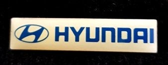 Hyundai pin- langwerpig wit, Verzenden, Nieuw, Transport, Speldje of Pin
