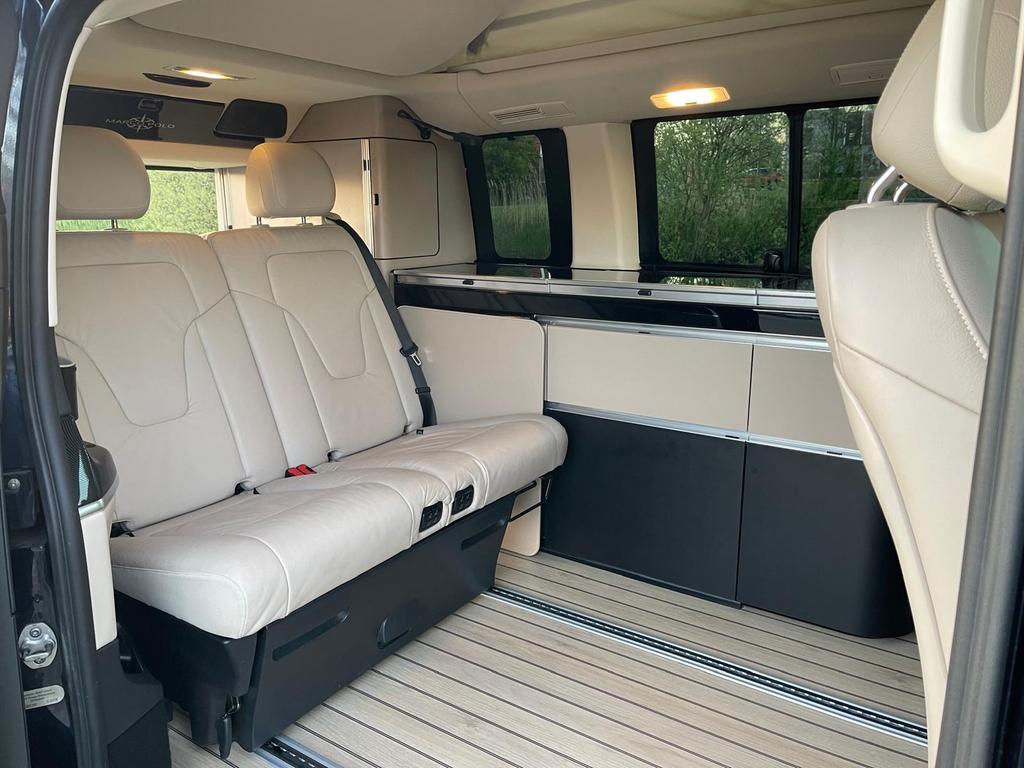 MERCEDES MARCO POLO V250 WESTFALIA EDITION UITVOERING 4MATIC, Auto's, Mercedes-Benz, Automaat, 2000 kg, Blauw, Leder