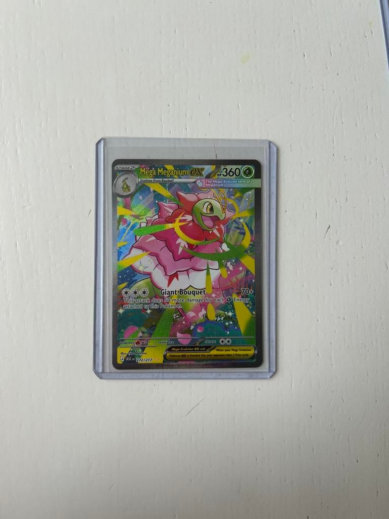 Mega Meganium EX hit!, Hobby en Vrije tijd, Verzamelkaartspellen | Pokémon, Ophalen of Verzenden, Nieuw, Losse kaart, Foil