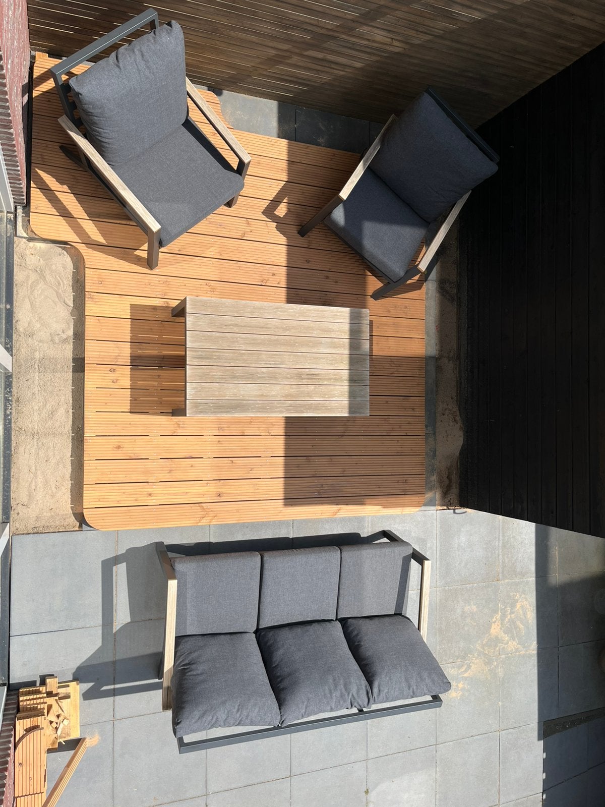 Topstaat! Loungeset met 3 zits bank en 2 fauteuils!, Tuin en Terras, Tuinsets en Loungesets, Ophalen, 5 zitplaatsen, Aluminium