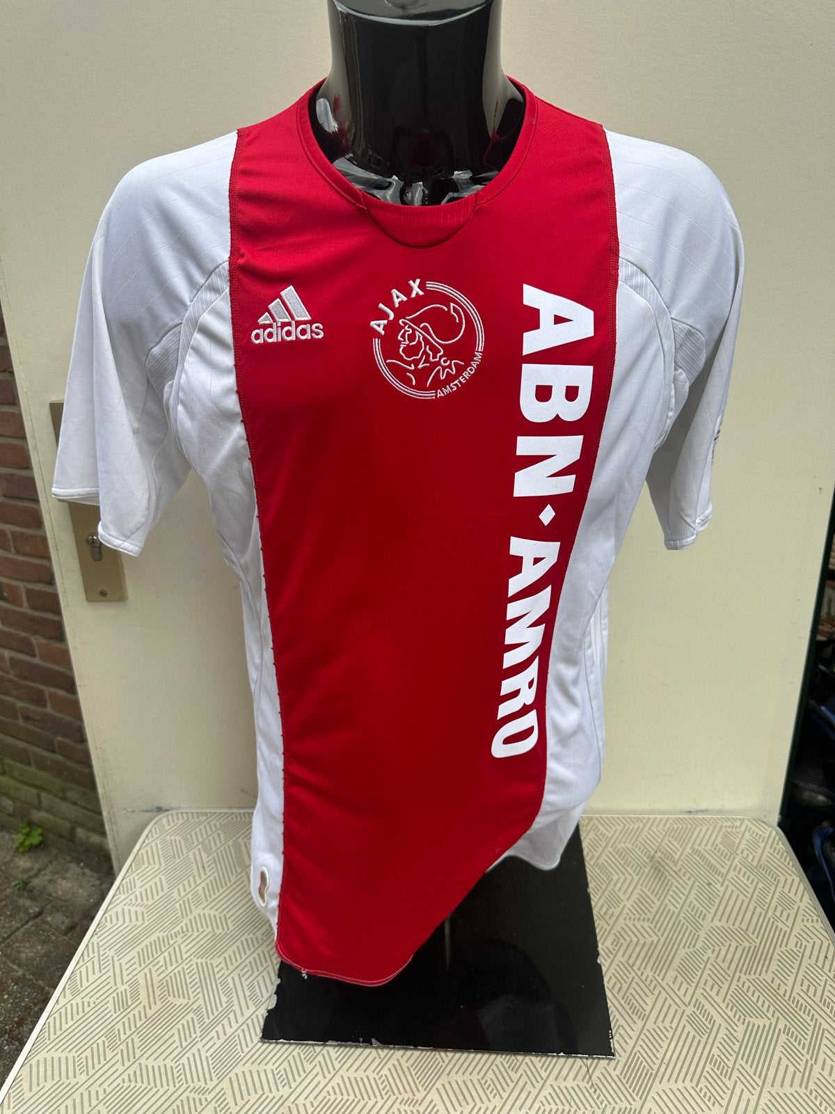 Ajax Thuisshirt Adidas ABN AMRO Maat L, Kleding | Dames, Wit, Ophalen of Verzenden, Zo goed als nieuw, Maat 42/44 (L)