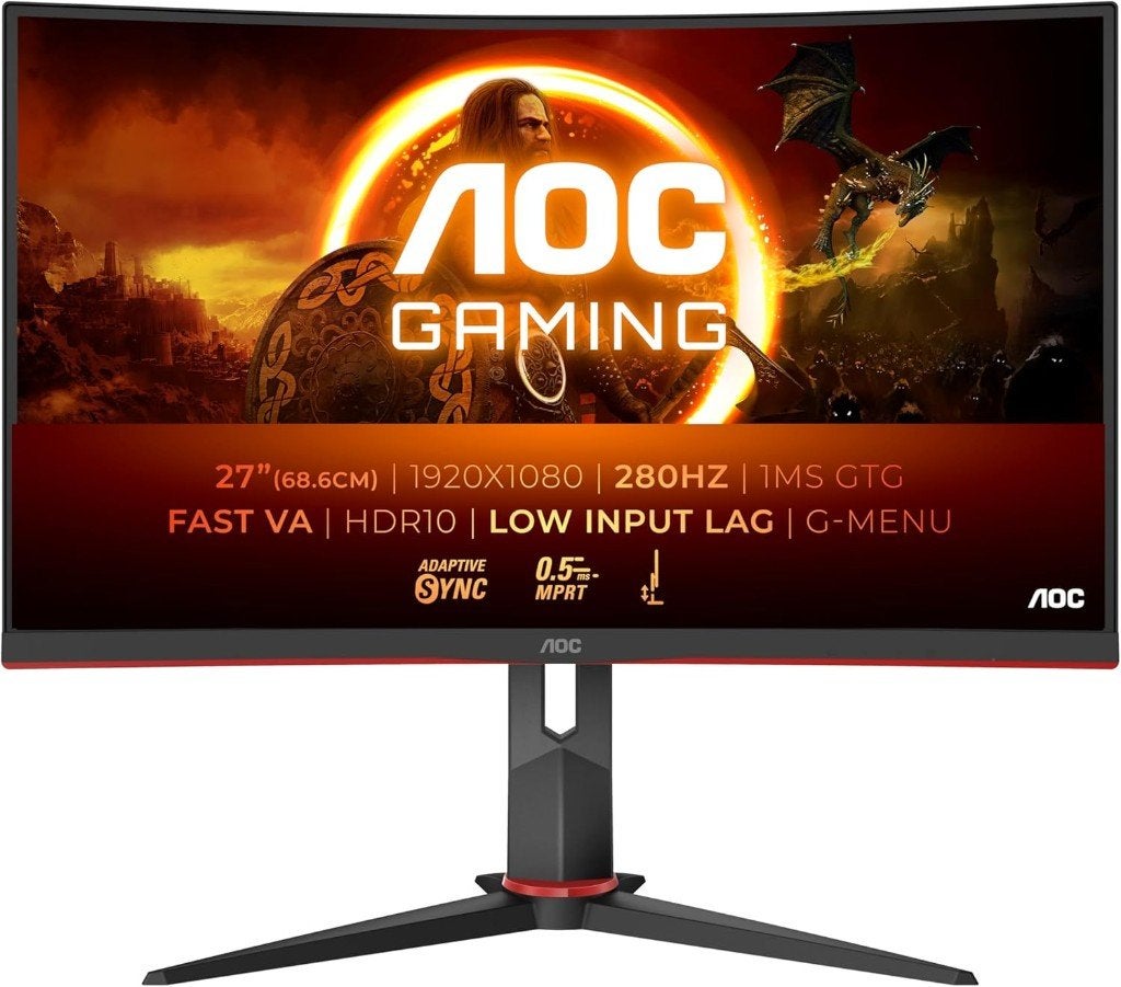 AOC curved gaming monitor, Computers en Software, Monitoren, Minder dan 1 ms, Zo goed als nieuw, In hoogte verstelbaar, HDMI