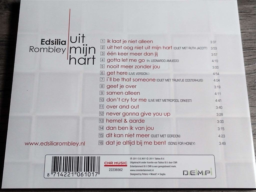 Edsilia Rombley ‎– Uit Mijn Hart, Ophalen of Verzenden, Gebruikt, Levenslied of Smartlap
