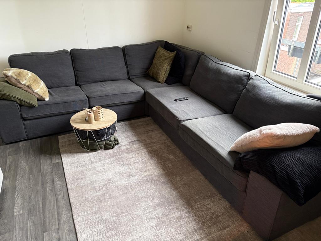 Ikea KIVIK Hoekbank, 5-zits, grijs, Huis en Inrichting, Banken | Bankstellen, Ophalen, Gebruikt, Vierpersoons of meer, Hoekbank