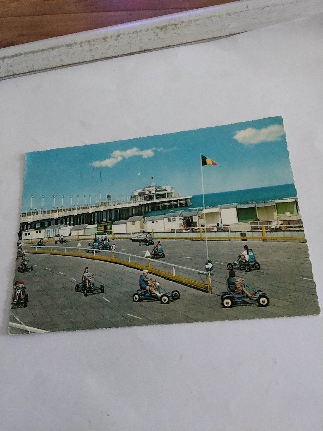 Vintage Postkaart Blankenberge Go-Karting Pier, Ophalen of Verzenden