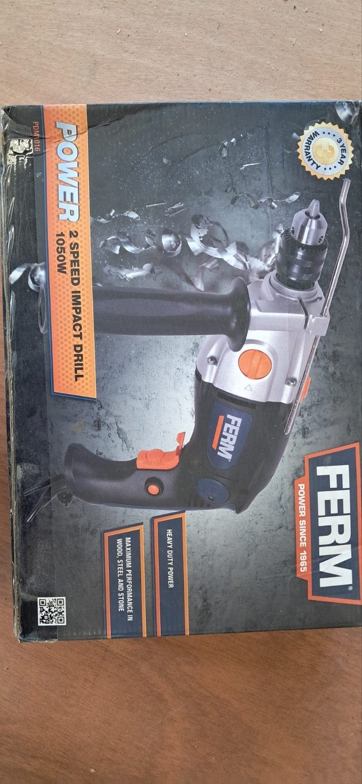 Ferm Power 2 Speed Impact Drill 1050W Boormachine, Boormachine, 600 watt of meer, Nieuw, Ophalen of Verzenden
