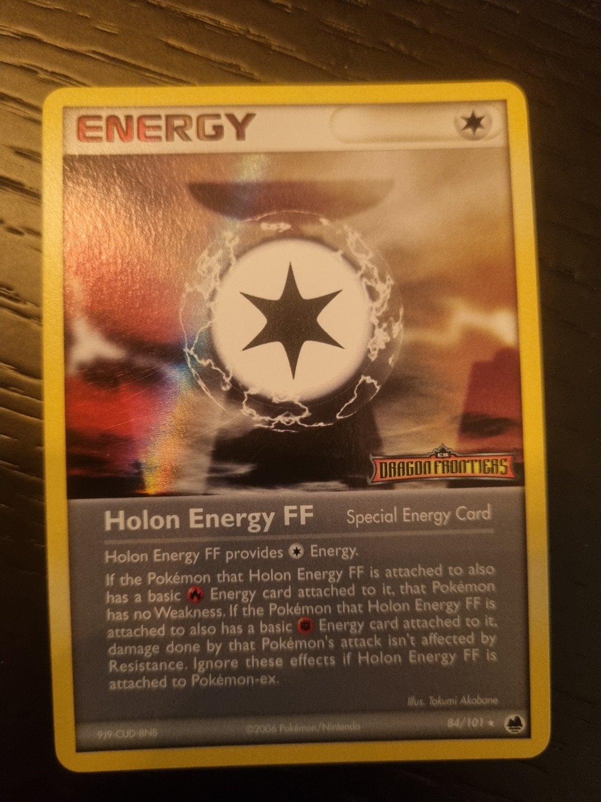holon energy FF dragon frontiers STAMPED HOLO € 10, Ophalen of Verzenden, Zo goed als nieuw, Losse kaart, Foil