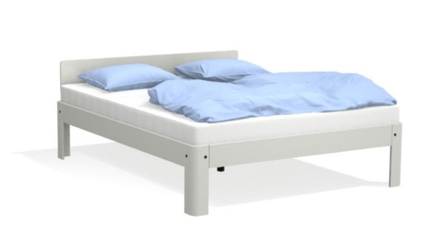 Showroom Auping Auronde 2000 180x200 Pure White & Hoofdbord, Verzenden, Wit, Tweepersoons, Zo goed als nieuw